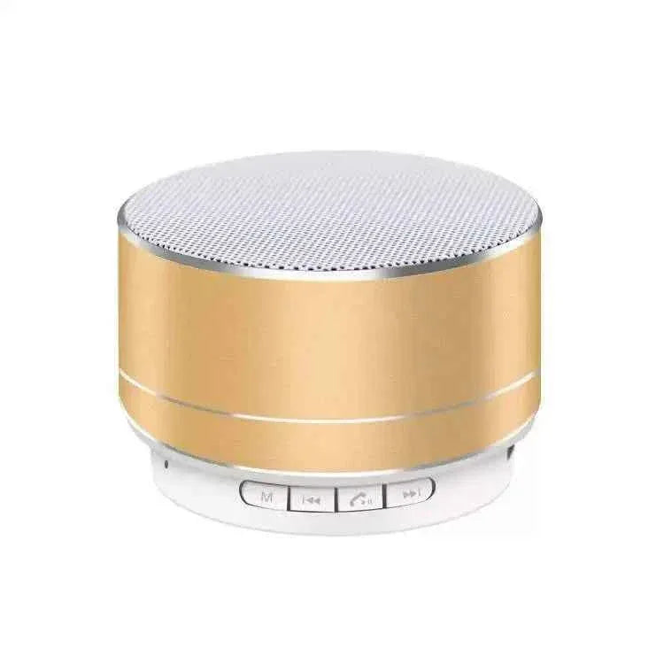 Portable Bluetooth Speaker with RGB LED - 360 Wireless Audio (4 Colors) Gold My Store