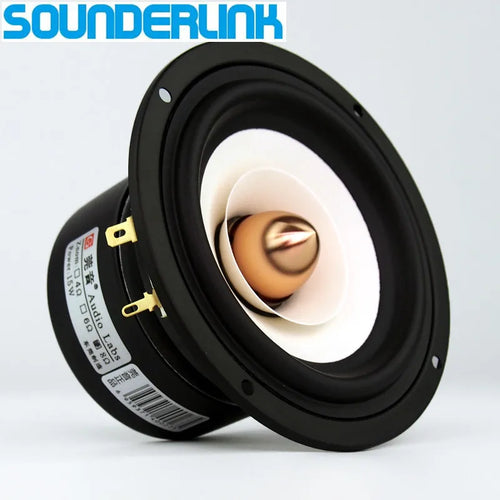 Sounderlink Audio Labs 4-inch full-range monitor speaker, black frame and cone