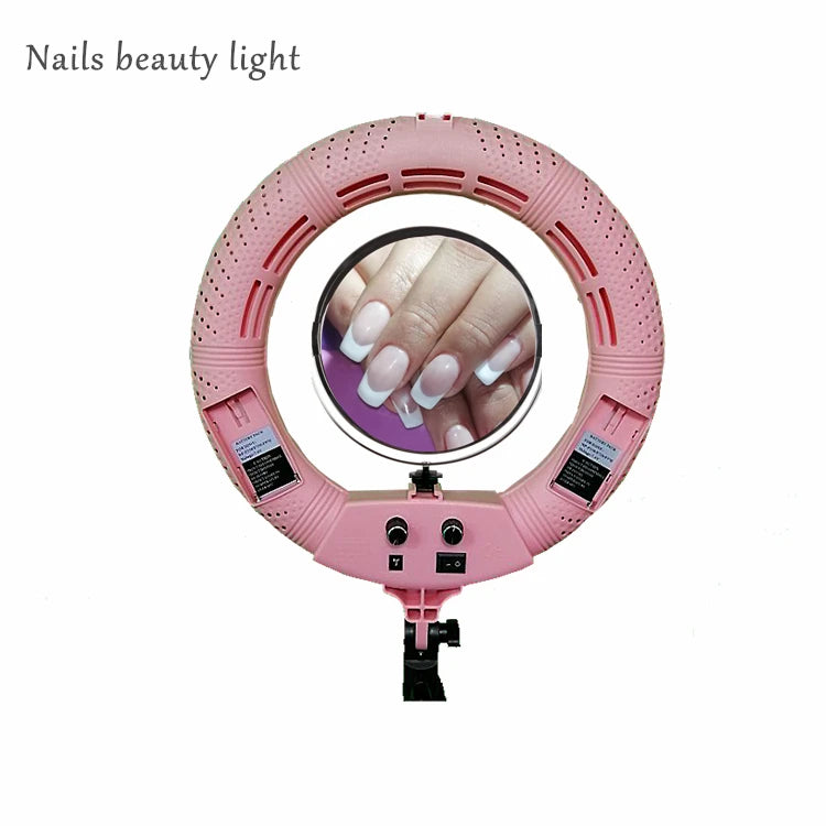 LED Ring Light for Makeup - Dimmable Bi-Color Studio Lamp with Tripod Tidesmit