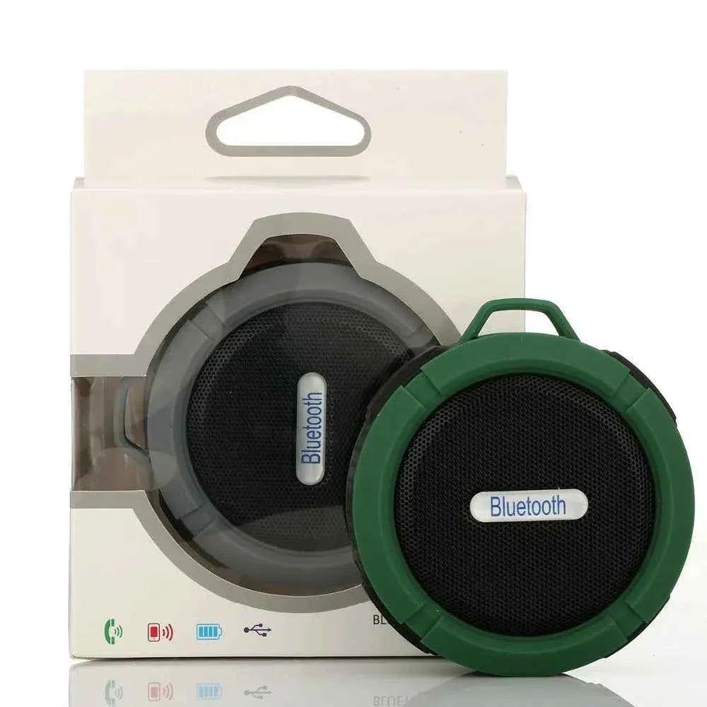 Portable Bluetooth Speaker - Waterproof Wireless Audio with Mic (Red) My Store
