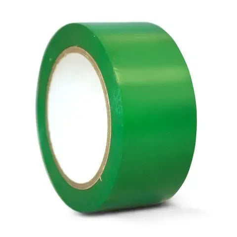 Green cloth tape roll with inner core visible on left side of roll
