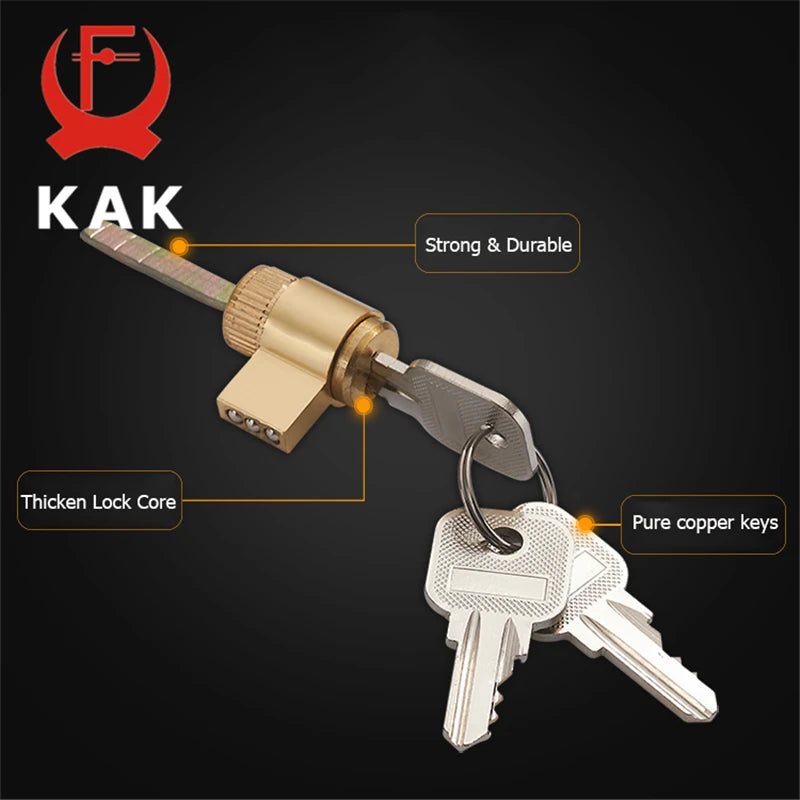 KAK Mute Mortice Sliding Door Lock Hidde Handle Interior Door Pull Lock Modern Anti-theft Room Wood Door Lock Furniture Hardware