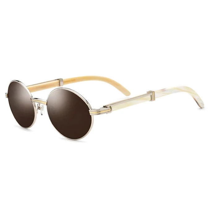 China Fashion Designer Buffalo Horn Glasses Trendy High Quality  Luxury Private Label Sunglasses for Men Sun Glasses