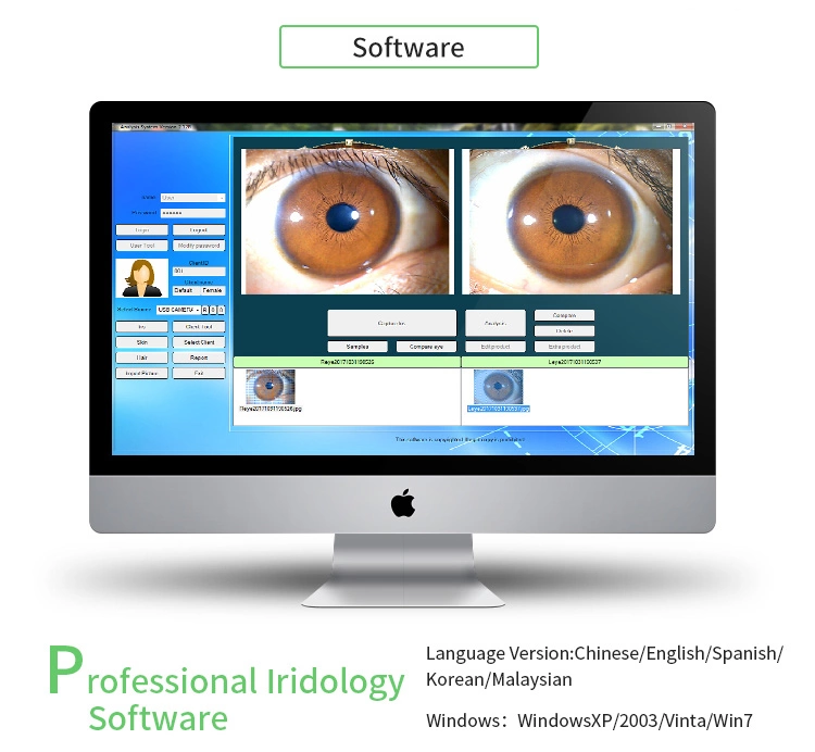 Iridology Digital Camera 12MP Professional Iris Scanner Analyzer Body Shaping Massage Equipment Tidesmit