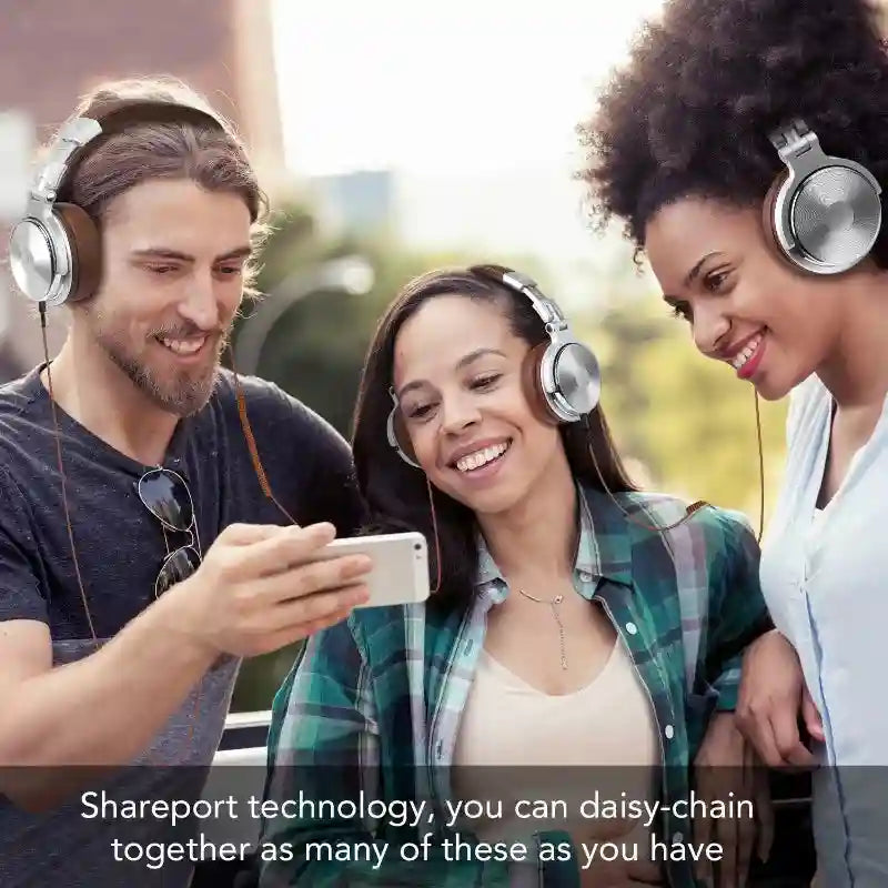 Studio Monitor Headphones with 50mm Drivers | Wired Over-Ear Audio Tidesmit