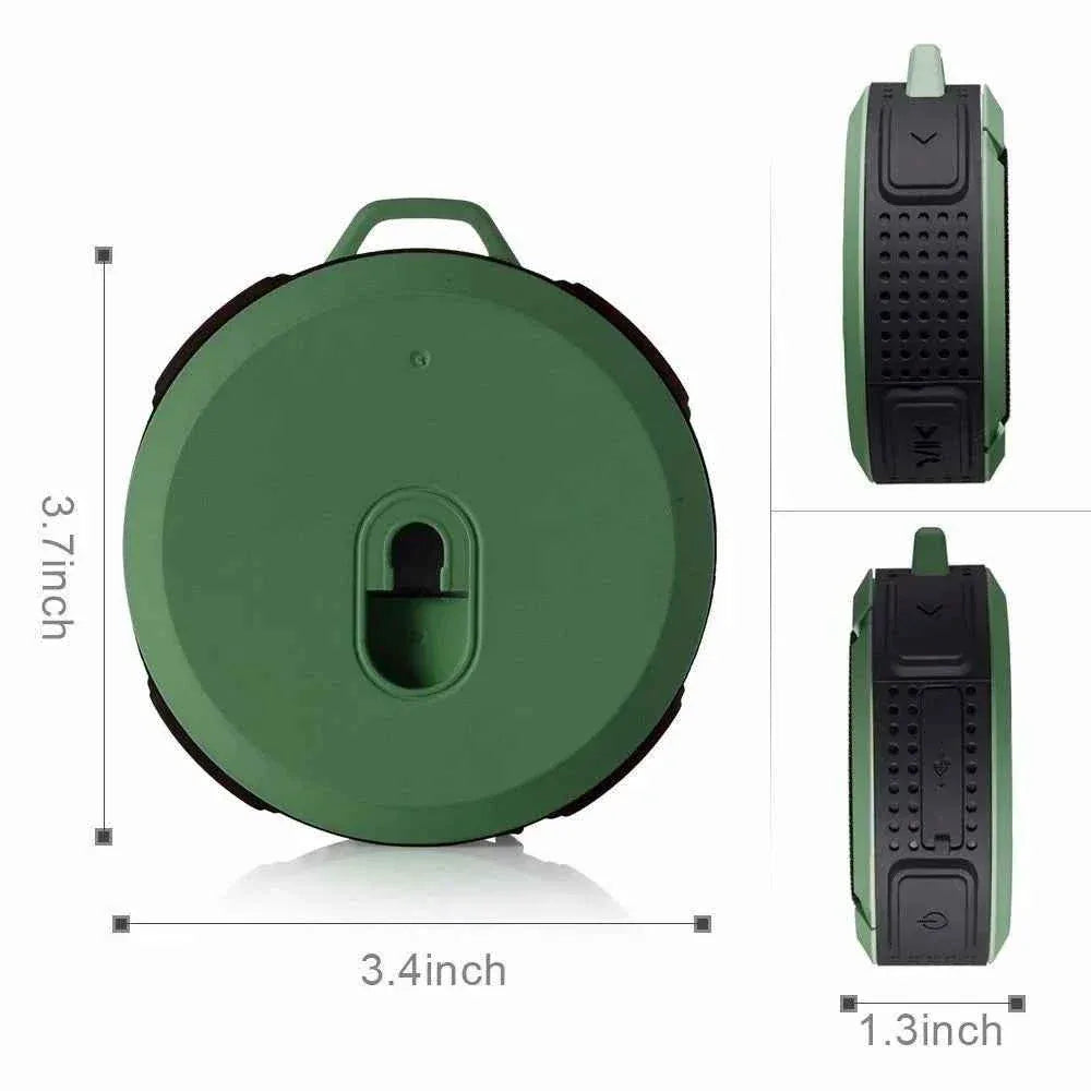 Portable Bluetooth Speaker - Waterproof Wireless Audio with Mic (Red) My Store