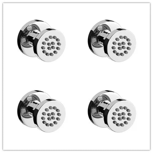 Body Shower Jets Bathroom Solid Brass Square Chrome Plated Spray Shower Head Sprayer Set Saving Water Spa Bath Massage Jet