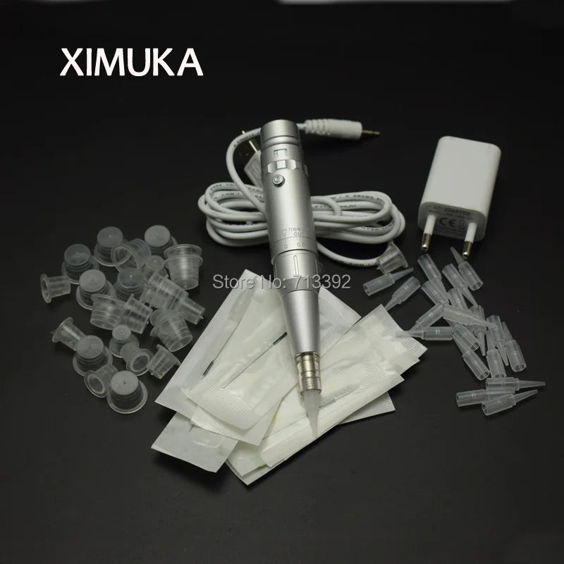 PMU Machine - Professional Rotary Tattoo Pen for Permanent Makeup (Silver) Permanent Makeup Machines Tidesmit