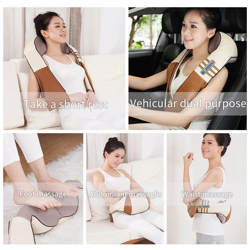 Neck and Shoulder Massager with 16 Heating Nodes - Tidesmit EU Relaxation Treatment Tidesmit