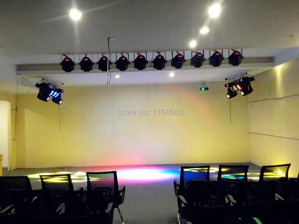 2pcs 200W LED Audience Blinder Lights 2Eye 2x100W Par Cob RGBWAUV 6in1 Strobe Wash Beam Stage Lighting Dj Disco