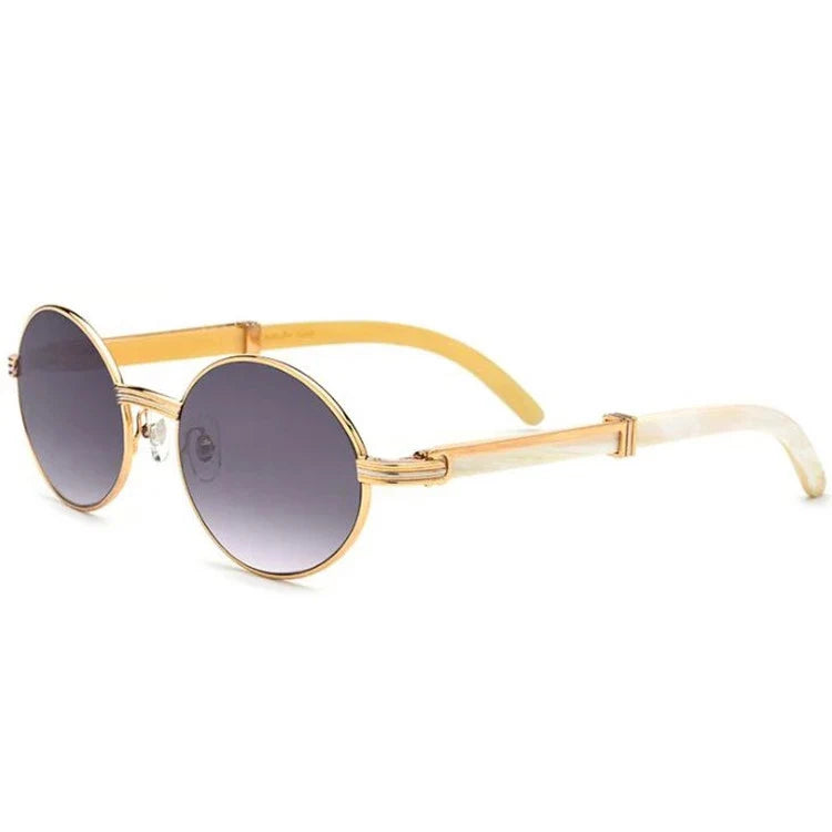 China Fashion Designer Buffalo Horn Glasses Trendy High Quality  Luxury Private Label Sunglasses for Men Sun Glasses