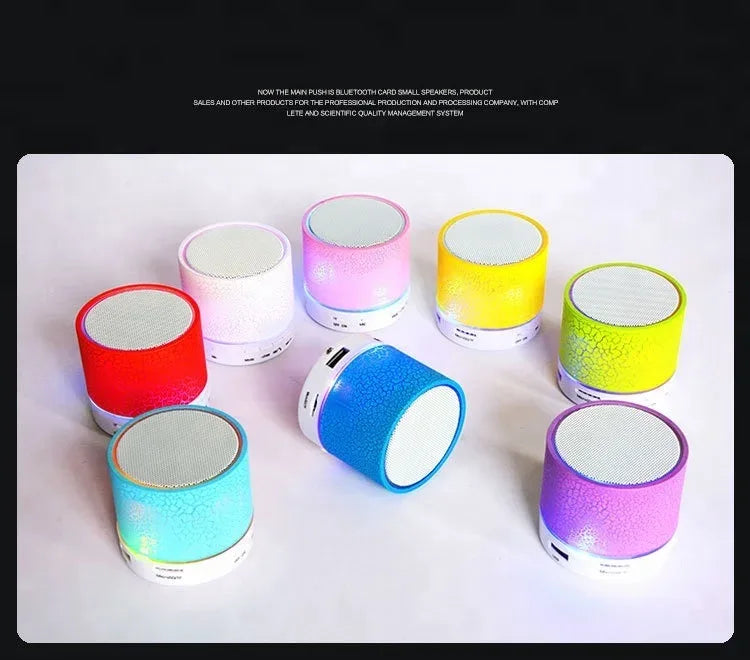 Portable Bluetooth Speaker with RGB LED Lamp - Wireless Audio for Home My Store