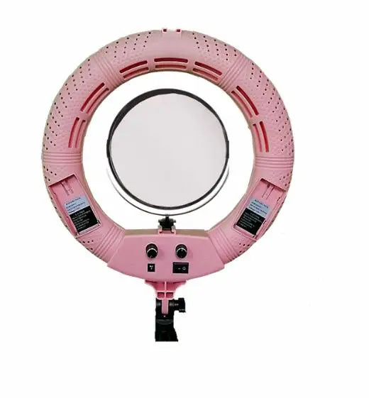 LED Ring Light for Makeup - Dimmable Bi-Color Studio Lamp with Tripod Pink China Mainland Tidesmit