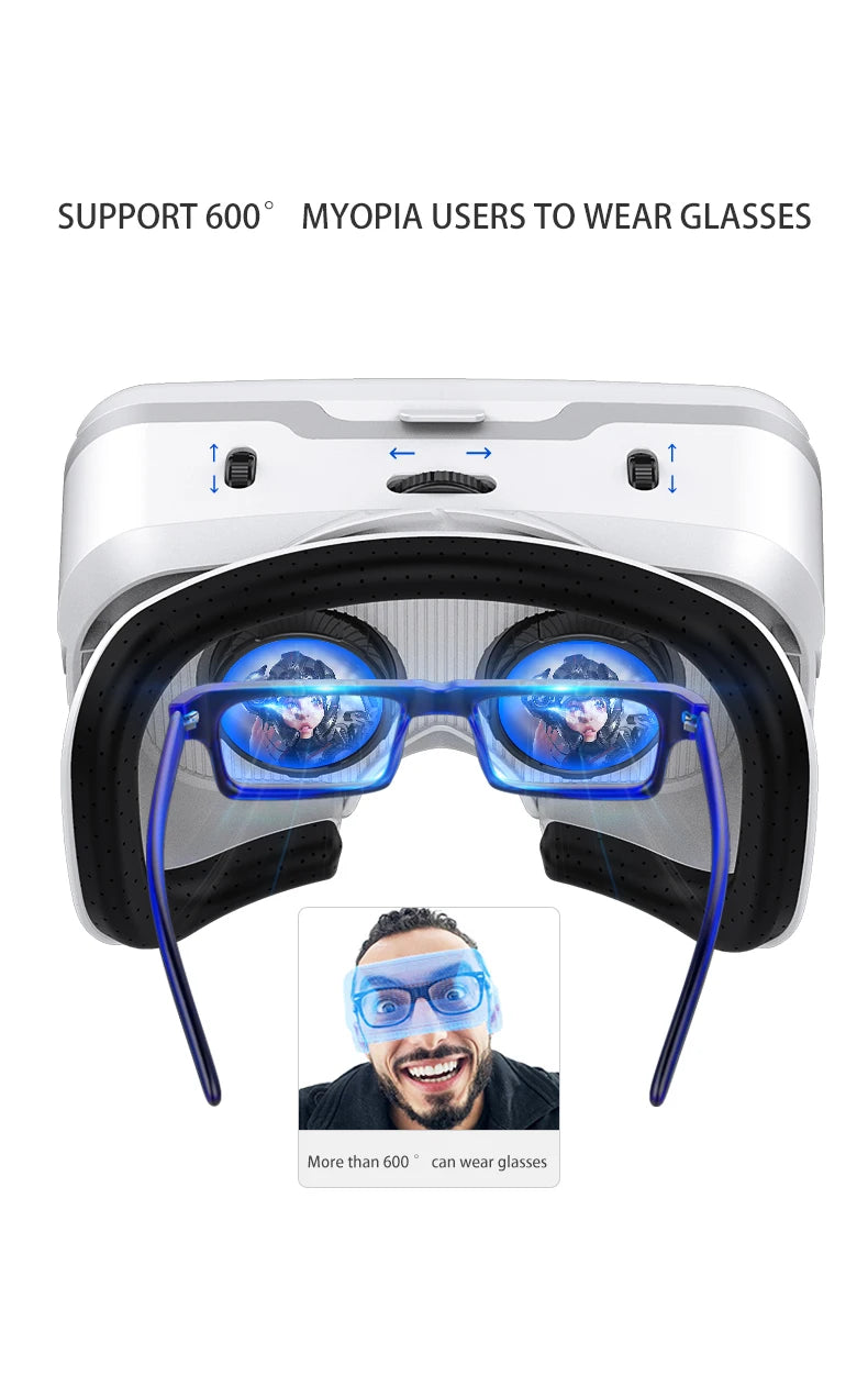 VR Headset for Smartphone - Immersive 3D Smart Glasses with Spatial Audio Tidesmit