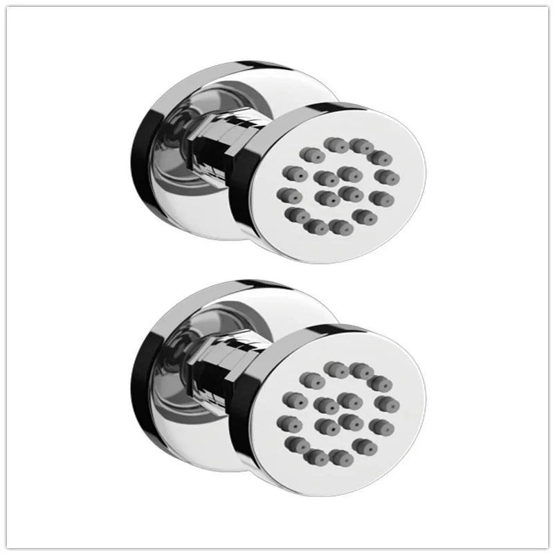 Body Shower Jets Bathroom Solid Brass Square Chrome Plated Spray Shower Head Sprayer Set Saving Water Spa Bath Massage Jet