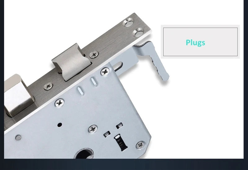 EGFirtor Metal Stainless Steel Electronic Lock Body Fingerprint Lock 240X24MM Square Bolt And Cylindrical Bolt