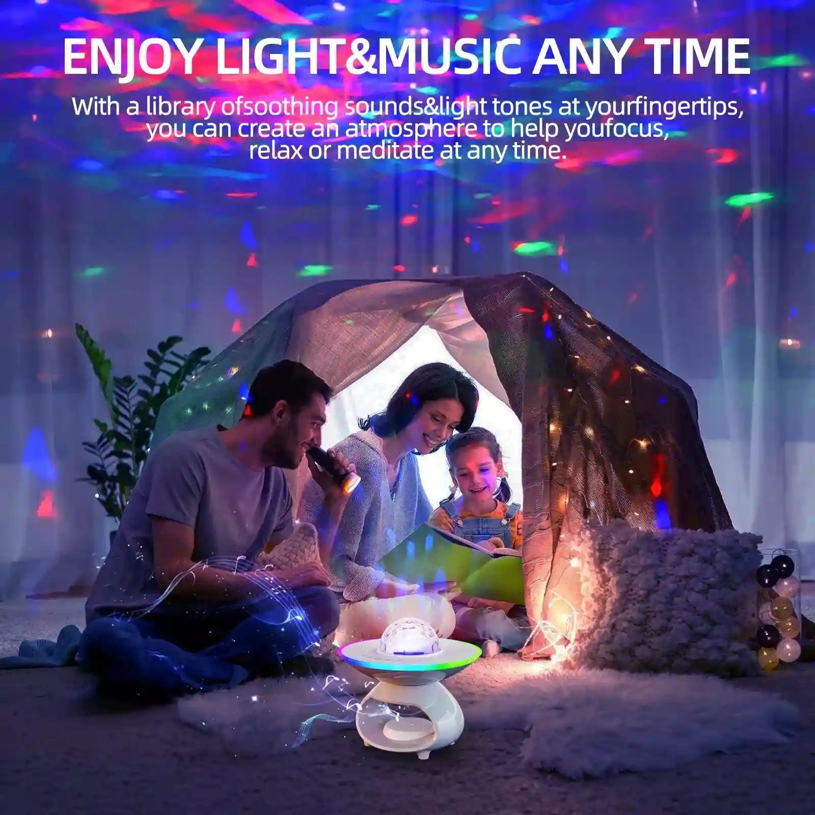 Wireless Charging Desk Lamp with Bluetooth Speaker & RGB Light Tidesmit
