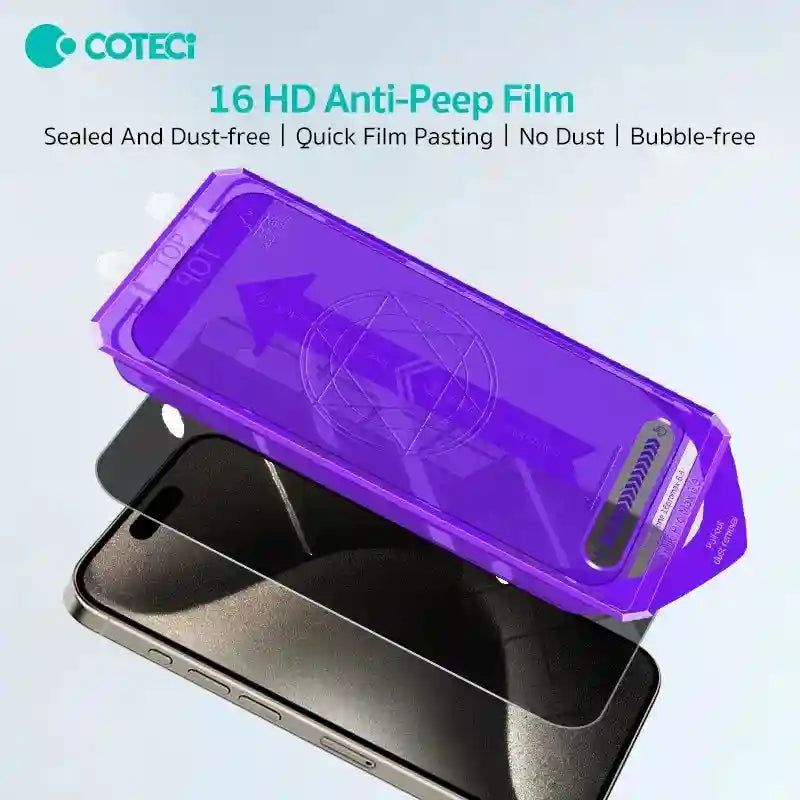 iPhone 16 Pro Max Privacy Screen Protector | Anti-Scratch 9H Glass Tidesmit