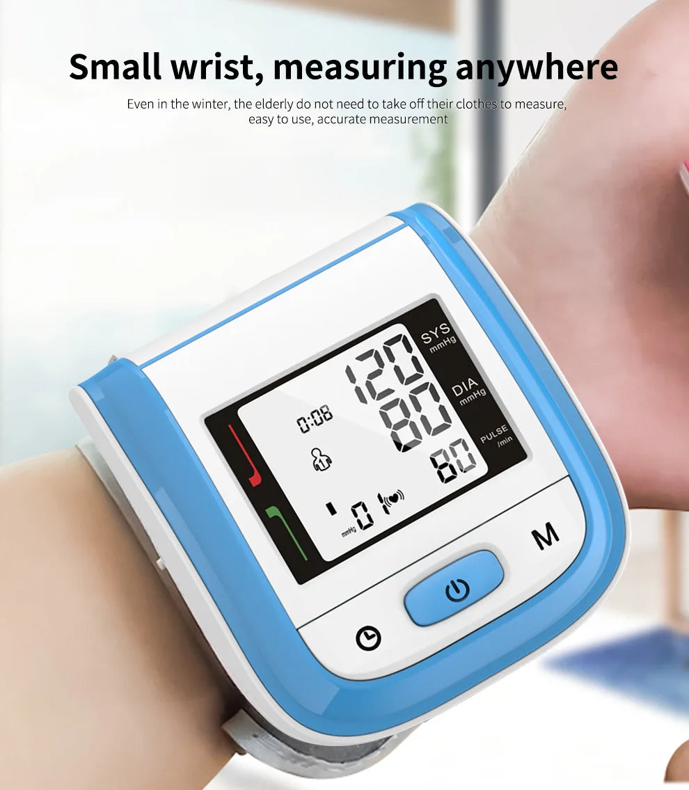 Yongrow Medical Digital Wrist Blood Pressure Monitor Heart Rate Pulse Meter Measure Sphygmomanometer PR