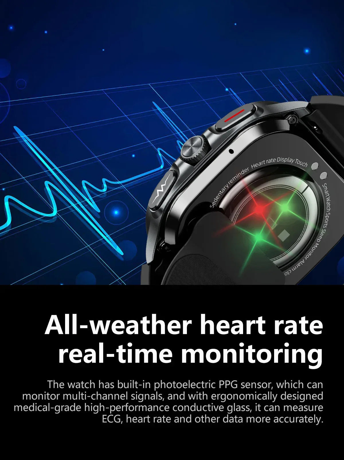 TK65 Smartwatch with Blood Pressure Monitor and ECG Fitness Tracker My Store