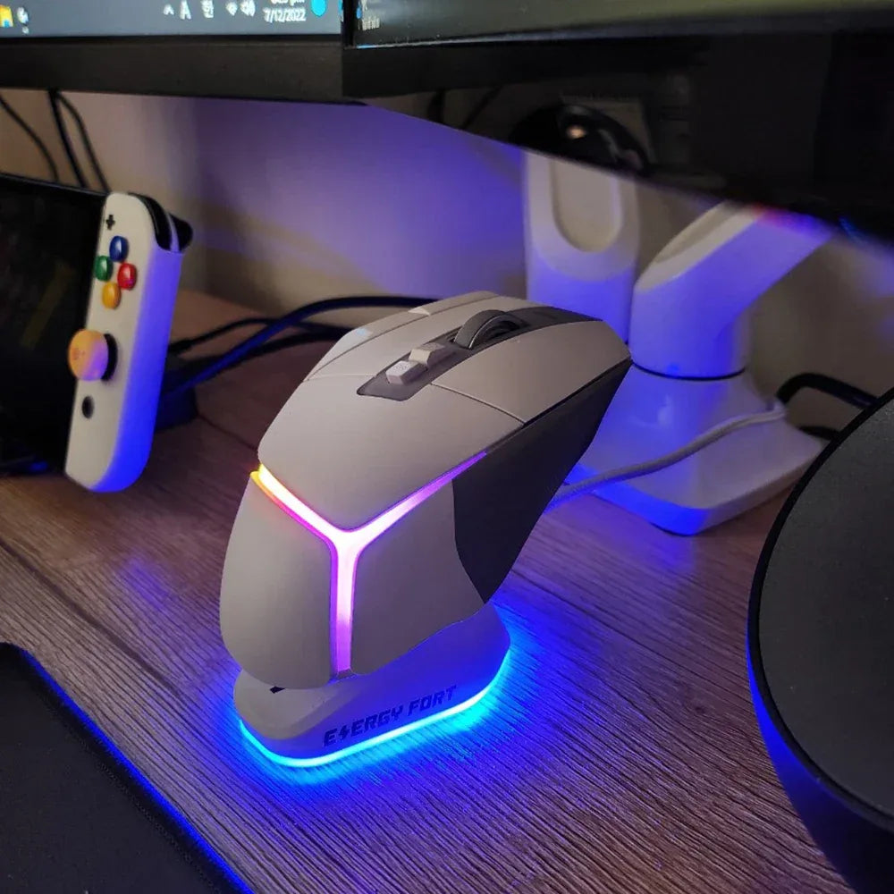 Logitech G Pro Mouse Charging Dock - Wireless USB Hub (Black/White) Tidesmit