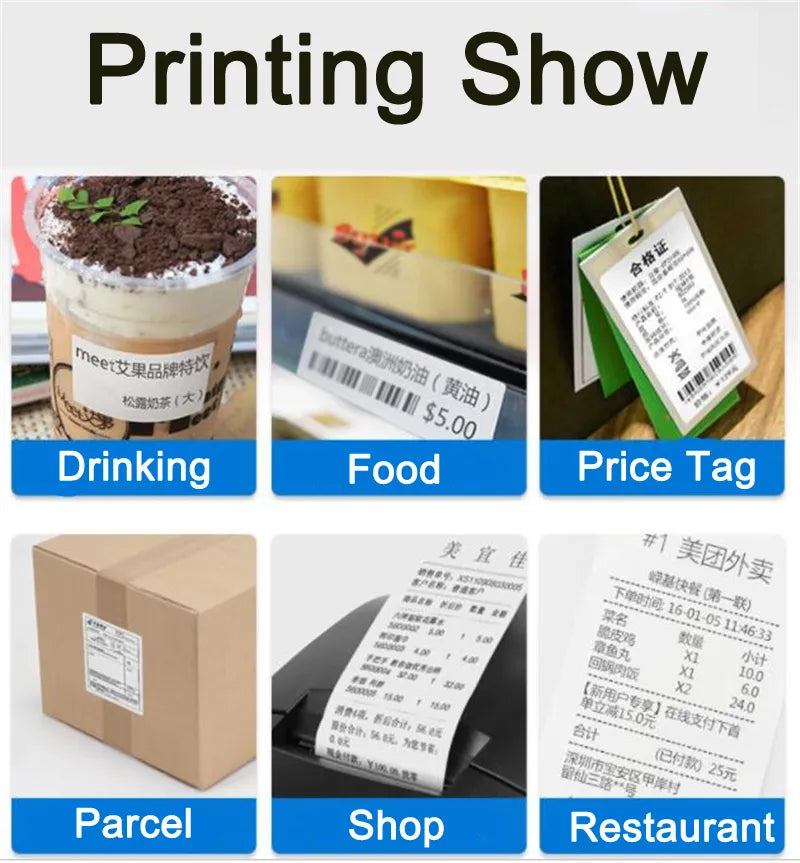 New Xprinter XP-365B Printer 80mm Thermal Barcode Price Printer Launch Thermal Printer USB or Bluetooth Interface Ticket Printer