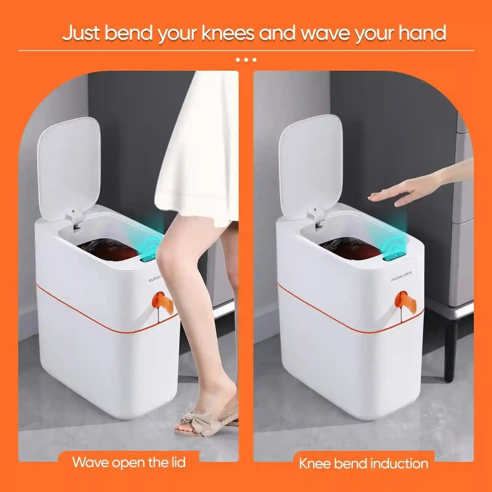Tidesmit 12L Automatic Motion Sensor Trash Can - Waterproof Smart Bin Tidesmit