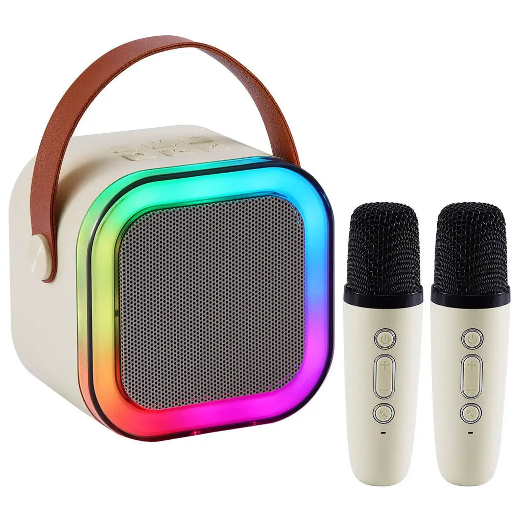 Portable Bluetooth Speaker with Dual Microphones - White Wireless Audio White My Store