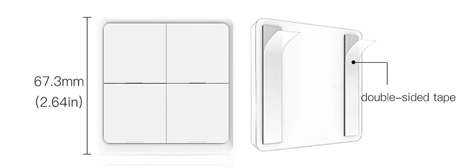 ZigBee Wireless 4 Gang 12 Scene Tuya Switch Push Button Controller Battery Powered Automation Scenario Work Alexa Google Home