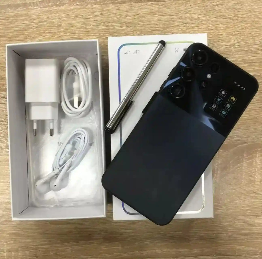 Real High Quality 22+1TB S25 Ultra Big Screen 7.3 Inch New Arrived Smart Mobile Cell Phone S-Pen Cheap Android 15 Mobile Phone Black 22GB Tidesmit