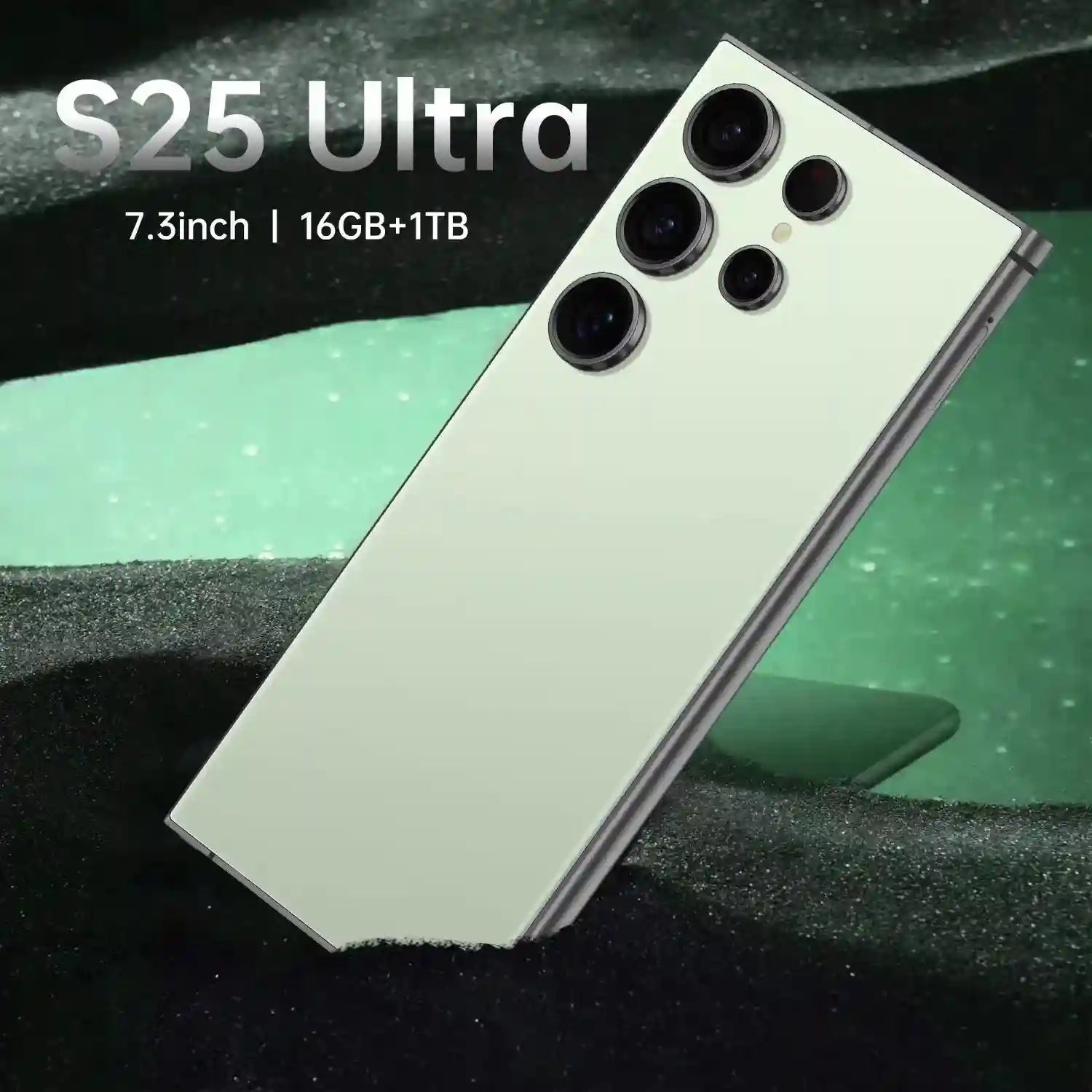 Smasun S25 Ultra 5G Smartphone 7.3-inch HD Smart Phone Deca Core Newest Android Mobile Phone OLED 5g Smartphone Global Edition Green 16g Tidesmit