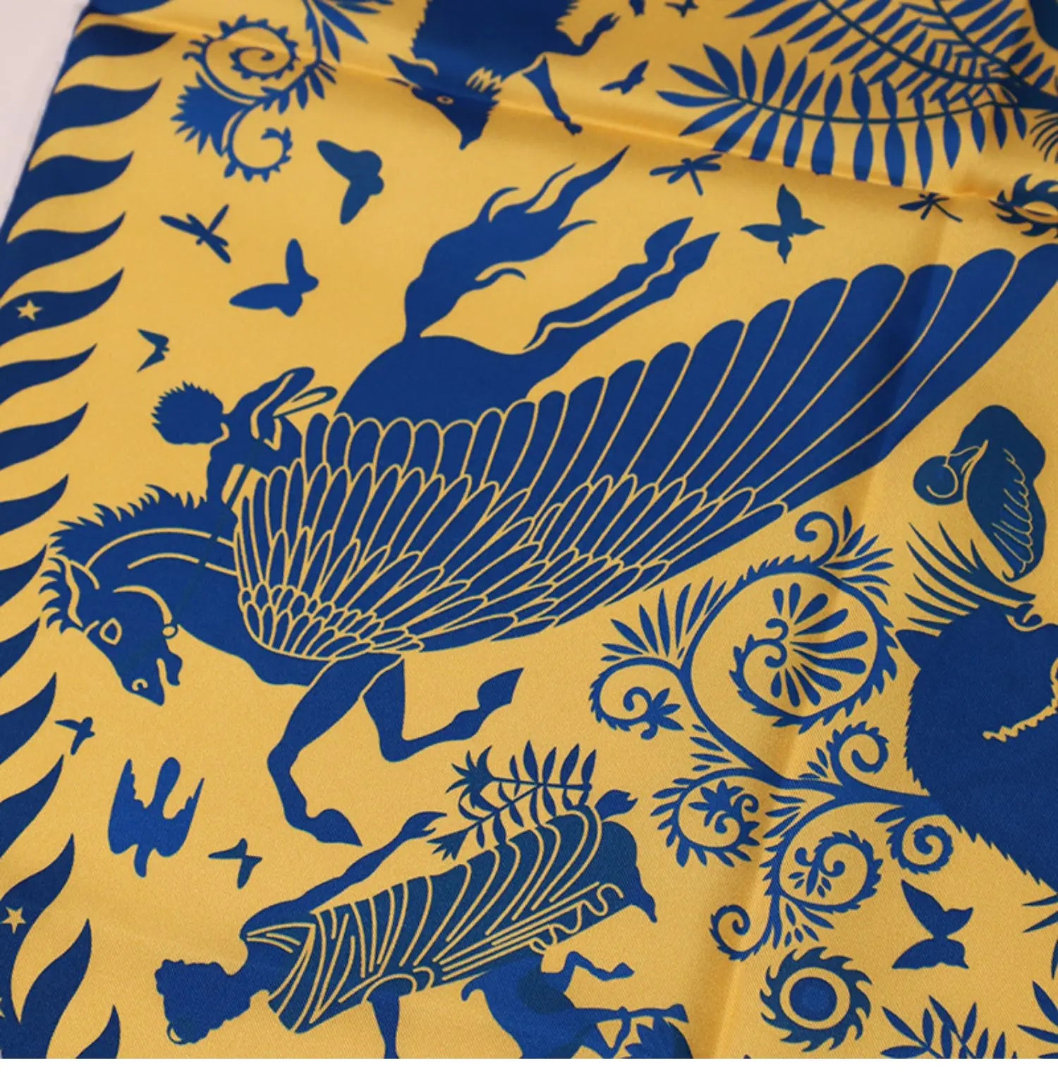 Luxurious 90*90cm Square Myth Collection Digital Printed Silk Scarf Gift Specially Designed for Elegant Individuals