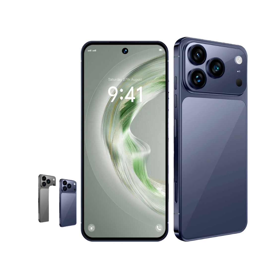 2025 Oem I17 Pro 7.3-Inch 5G LTE Smartphone Deca-Core CPU HD MP Rear Camera HD OLED Dual-SIM 8000mAh Android 15 English