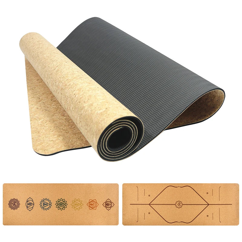 Dark Printing Yoga Fitness Mat Suede Rubber Non-slip Health Yoga Flower Mat Factory Outlet Practice Mat With Ncie Design
