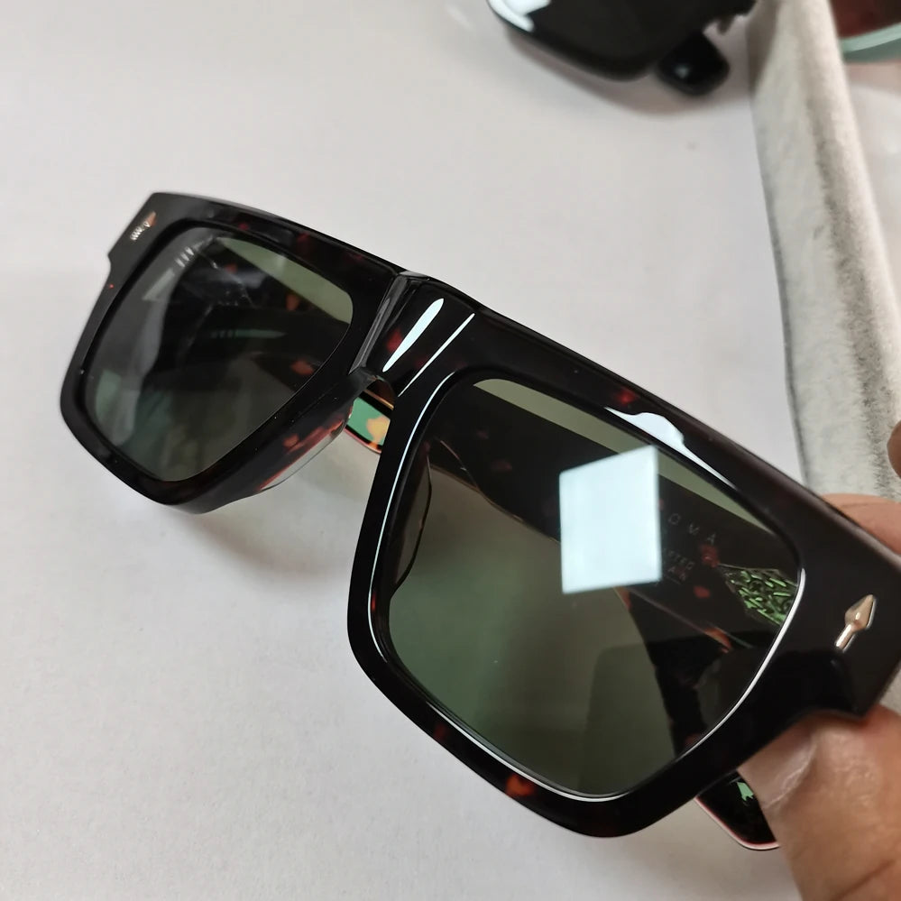 Brand Trendy Fashion Sunglasses UV400 Frame Lunettes De Soleil De Luxe Marque High Quality Acetate Sun Glasses Jmm Acoma
