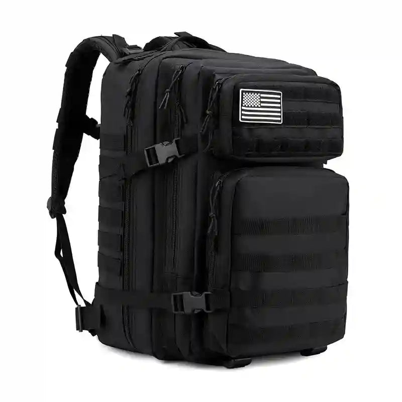 45L Tactical Waterproof Backpack - Durable Gym and Trekking Bag Black 45 Liters Tidesmit