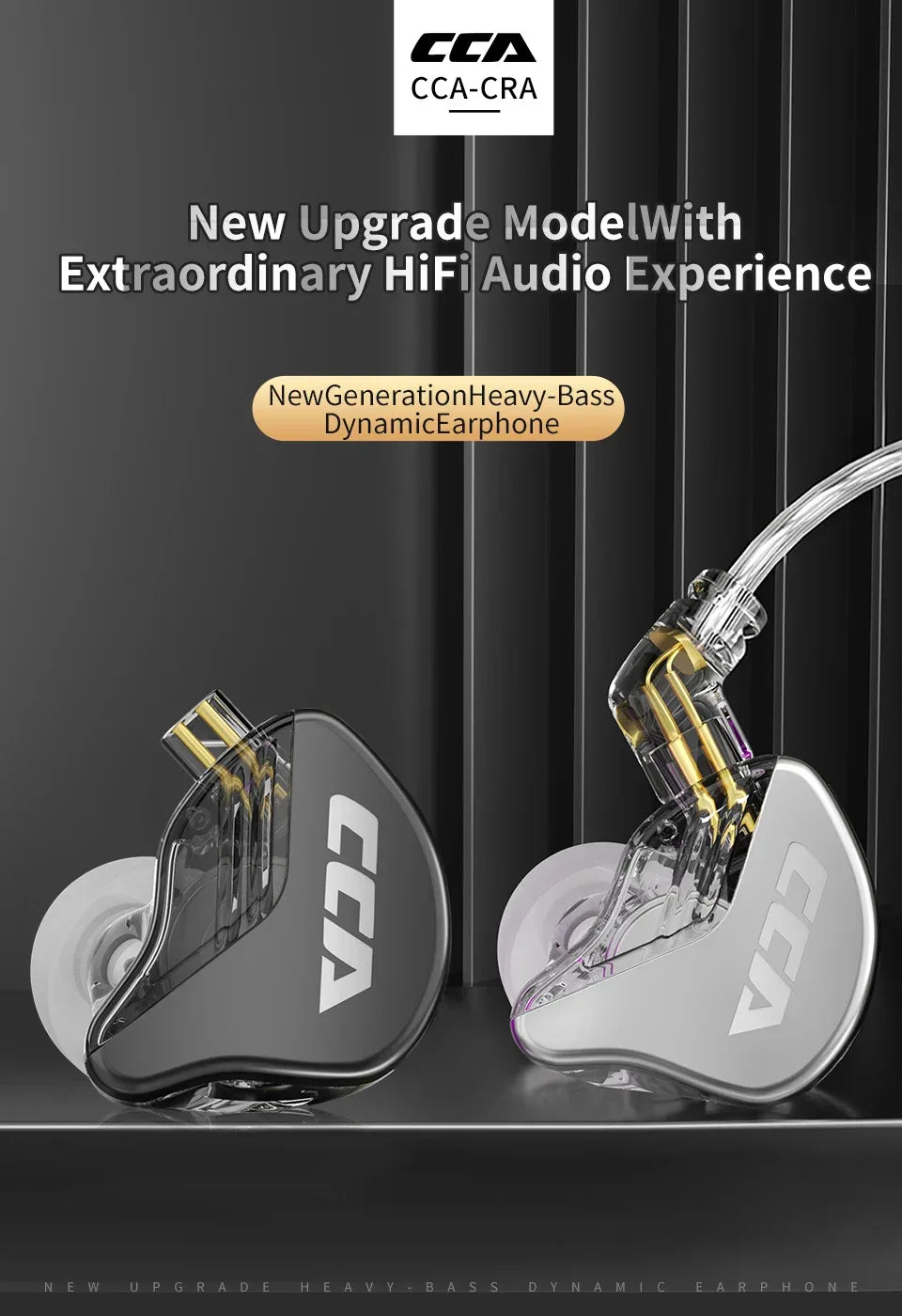 CCA CRA In-Ear Monitors | Dynamic Driver Wired Earbuds | Tidesmit Tidesmit