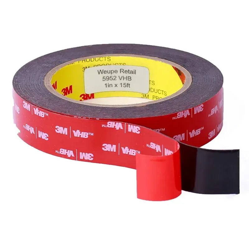 Original 3M VHB 5952 Double-sided Tape Black 1.1mm Thickness Strong Waterproof Car Foam Tape Double Sided Acrylic Adhesive Tape