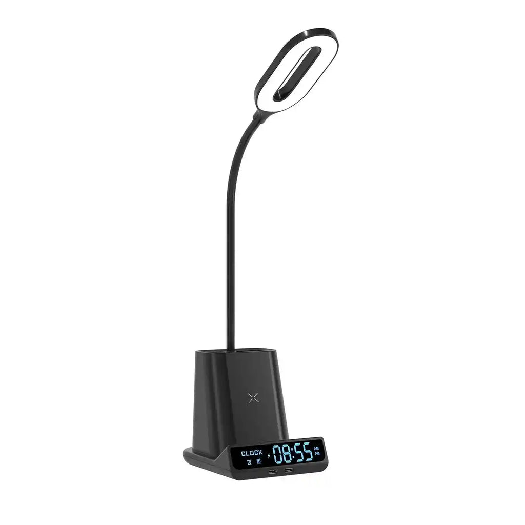 5-in-1 Wireless Charger Desk Lamp, Qi Certified Multi-Device Station Black Tidesmit