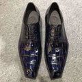 Goodyear Italian crocodile Leather Purple Shoes Men Luxury Business Men Shoe Official Footwear Top Quality Formal Men's Shoes