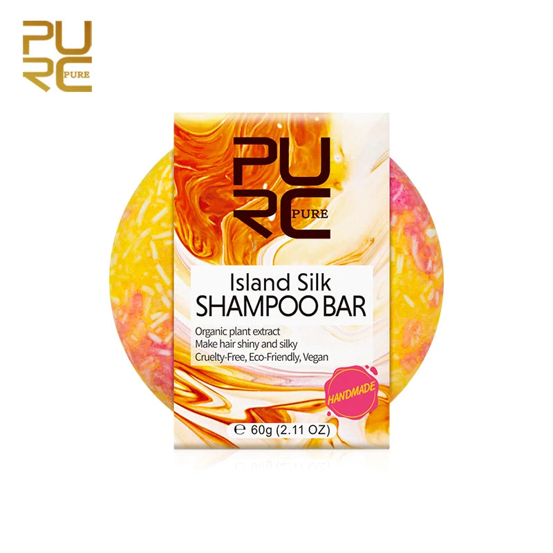 PURC Hair Shampoo in Handmade & Gentle Vegan Soap Bar Smoothing Shiny Hair Care Condition
