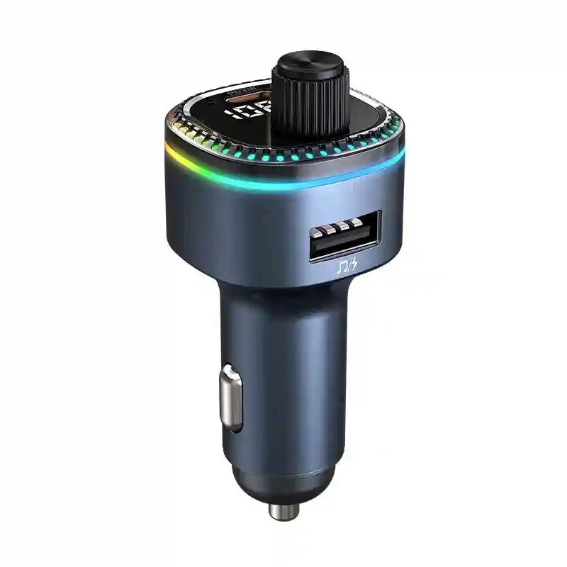 Bluetooth FM Transmitter Car Adapter with Type C Fast Charging Black None Tidesmit