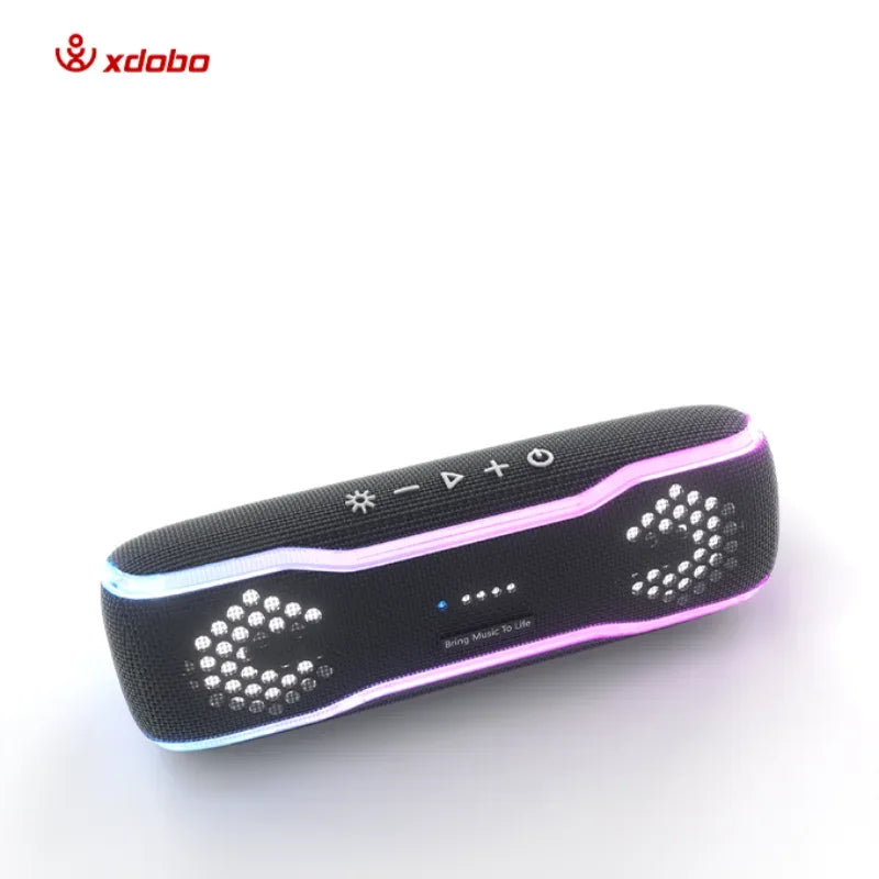 Portable Bluetooth Speaker 30W Waterproof IPX7 RGB LED - Black My Store