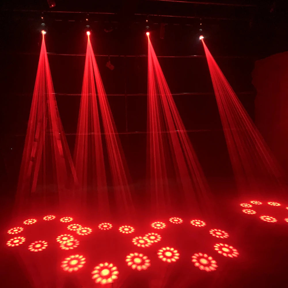 2PCS Mini LED Moving Head Light 120W Beam Spot 8 Rotating Prisms DJ DMX Bar Strobe Stage Effect