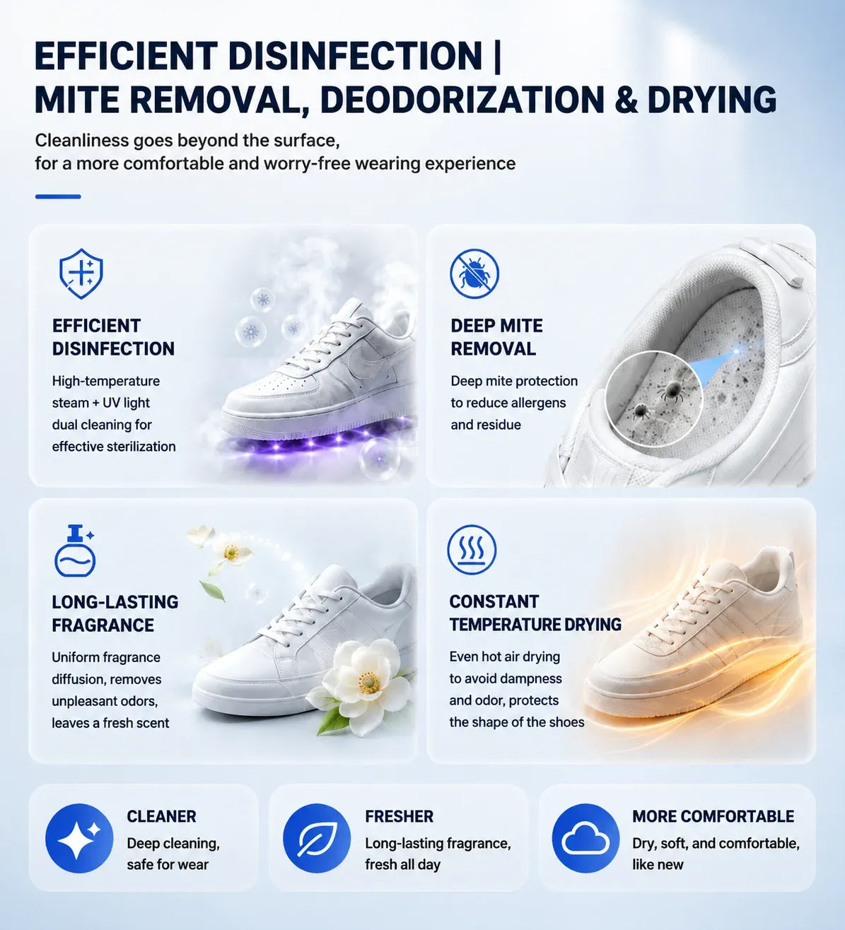 Shoe Washing Machine with Dryer 3500W 0.34kWh/Cycle Self-Service Sneaker Cleaning Machine for Laundromat 1 Year Warranty