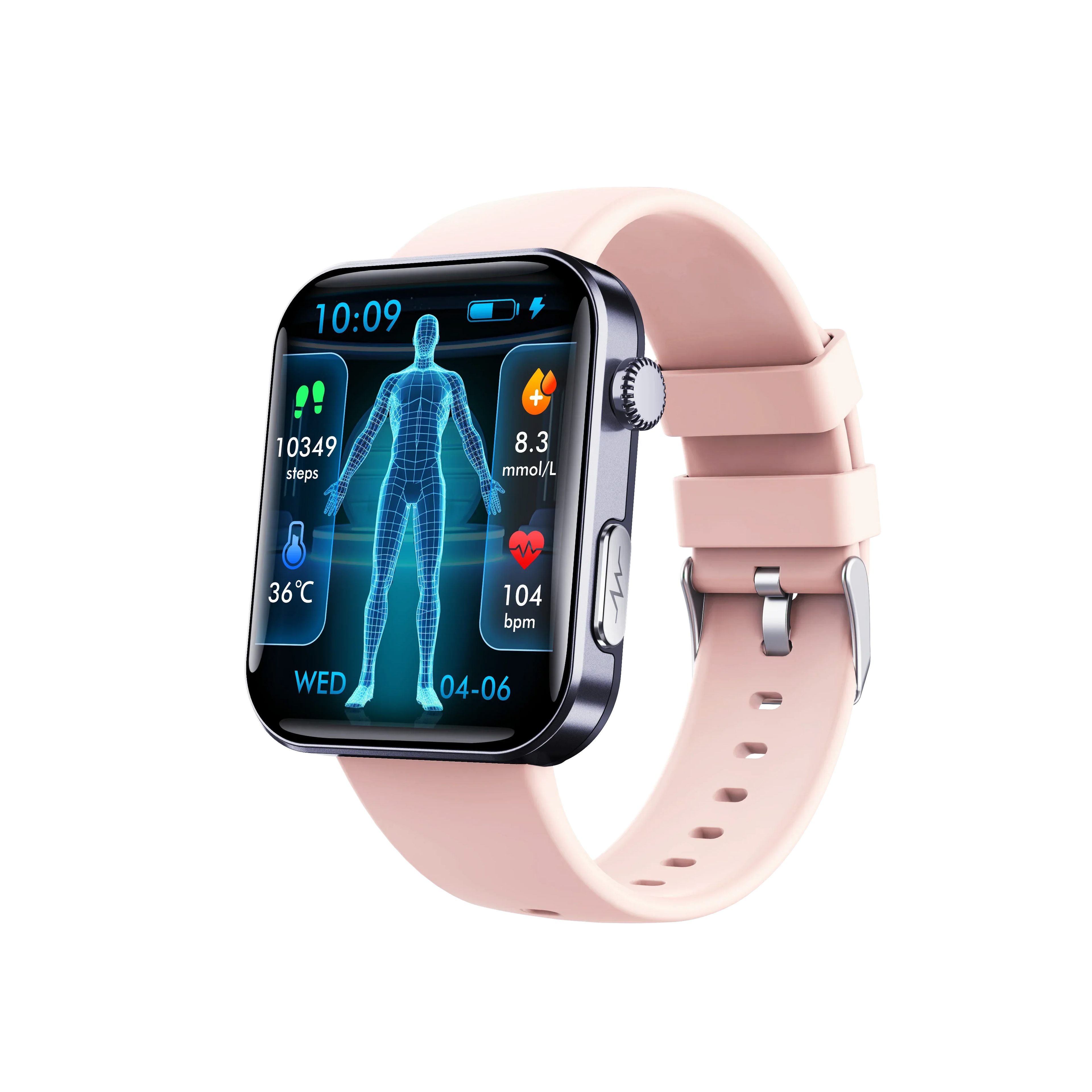 Smartwatch with ECG & Blood Pressure Monitor - Health Fitness Tracker Pink My Store