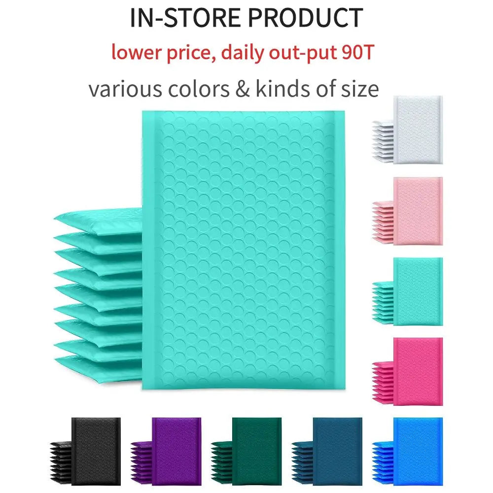 [Fast Delivery] 50PCS-4x8 Inches Colorful Ball  Poly Bubble Mailer 122x178mm Envelopes Bags Self Seal #000 Padded Envelopes