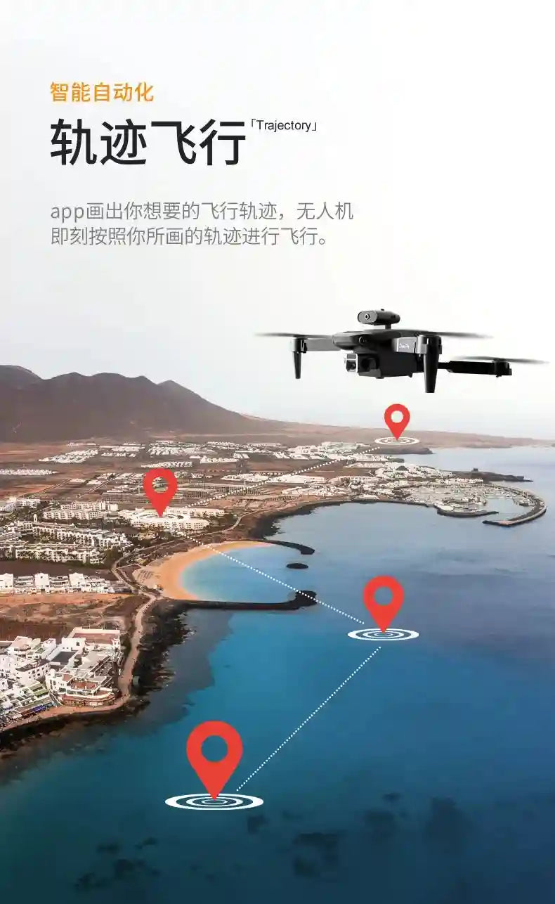 Obstacle Avoidance Camera Drone - 4K Dual Lens Foldable GPS Hovering Tidesmit