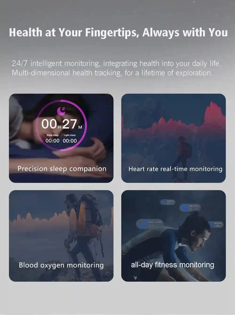 Tidesmit Smart Health Ring SR06 - Fitness Tracker with Biometric Sensor Tidesmit