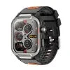 GTS9 Waterproof Smartwatch with Integrated Heart Rate & Fitness Tracker Dark gray in orange GTS9 My Store